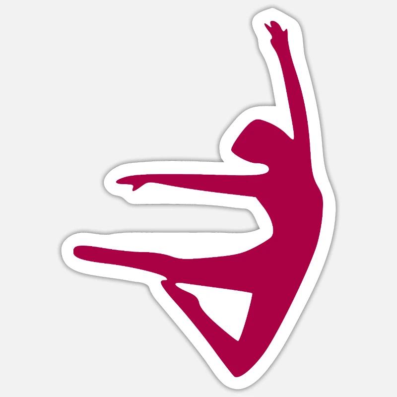 Danse - Sticker taille S (10 x 10 cm) - blanc mat