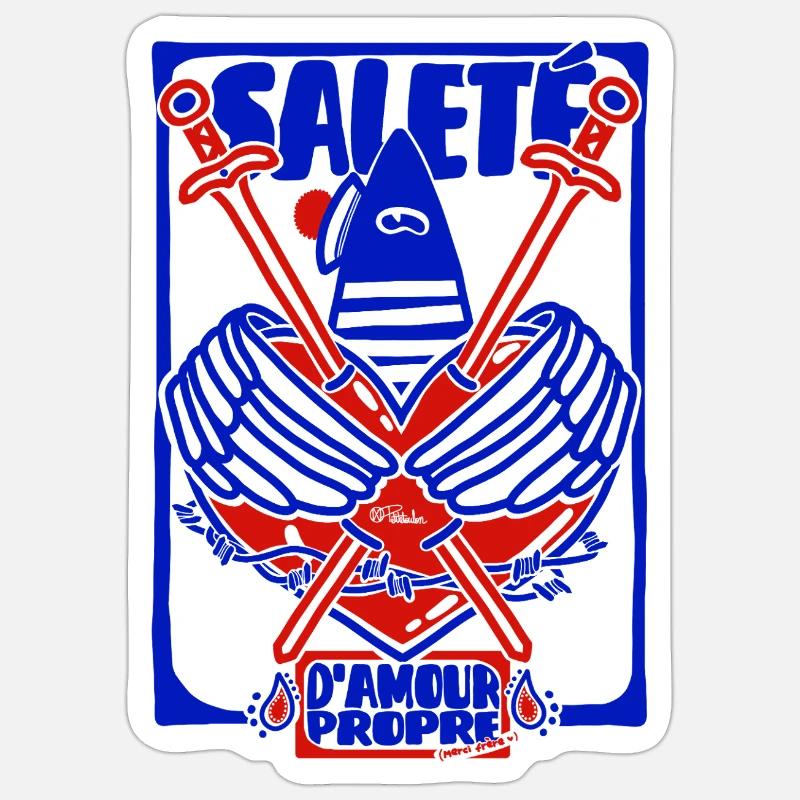 Dreck der Selbstliebe - Sticker Größe S (10 x 10 cm) - Mattweiß