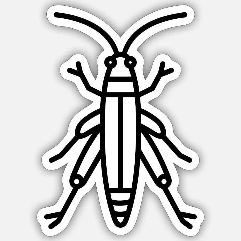 grasshopper Sticker size S (10 x 10 cm)