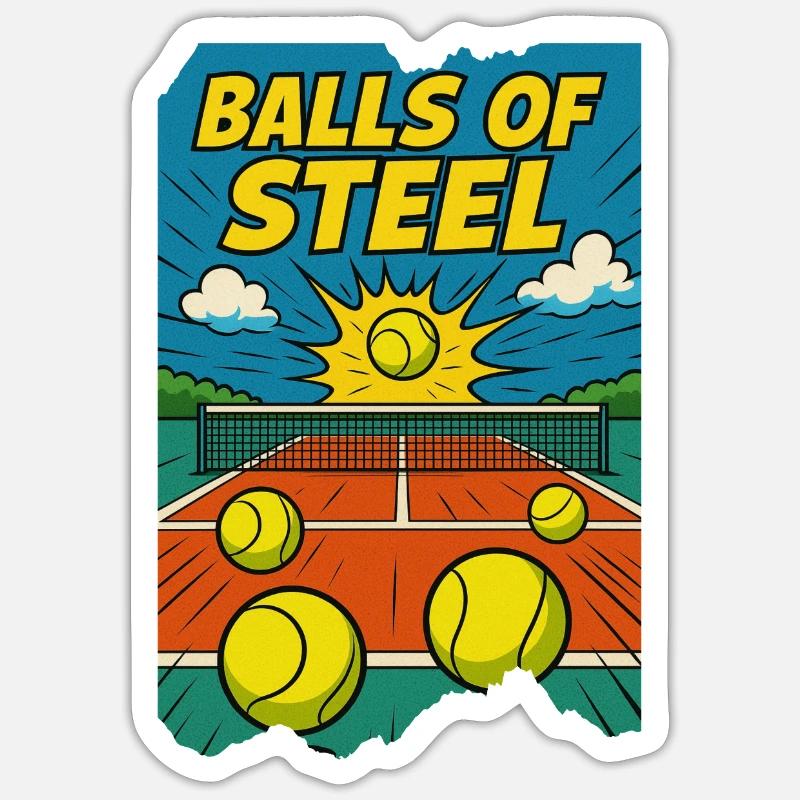 BALLSOFSTEEL - Sticker size S (10 x 10 cm) - white matte