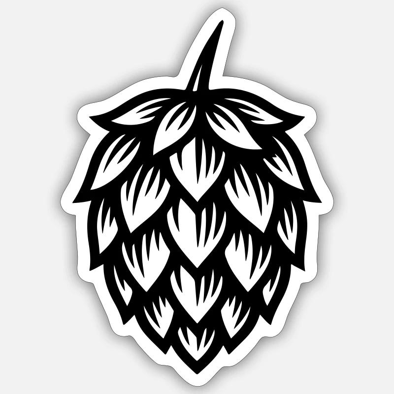 Hops Symbol - Sticker size S (10 x 10 cm) - white matte