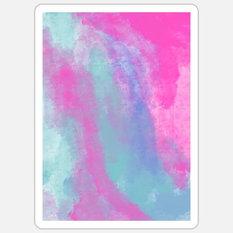 Gradient- Spring personalisierbar - Sticker Größe S (10 x 10 cm) - Mattweiß