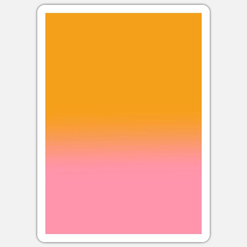 Gradient - orange pink customizable Sticker size S (10 x 10 cm)