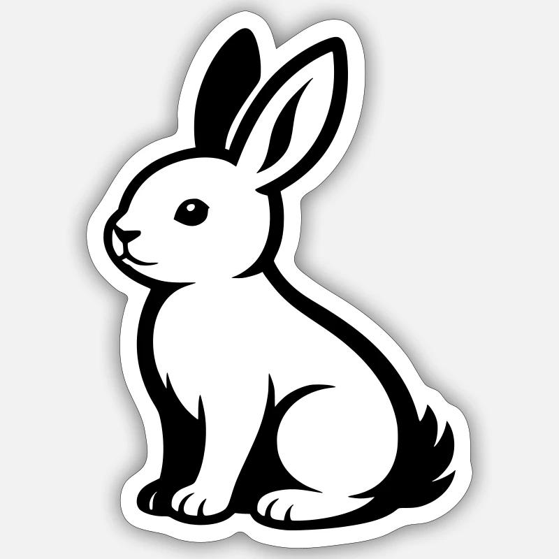 Hare Sticker size S (10 x 10 cm)