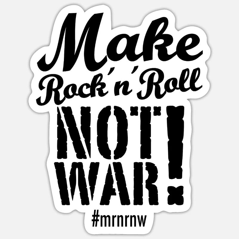 Make Rock´n´Roll Not War 2025-Version Sticker Größe S (10 x 10 cm)