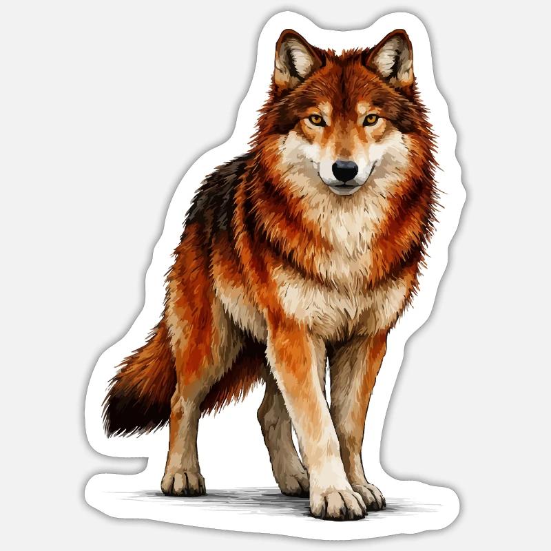 Wolf - Sticker size S (10 x 10 cm) - white matte