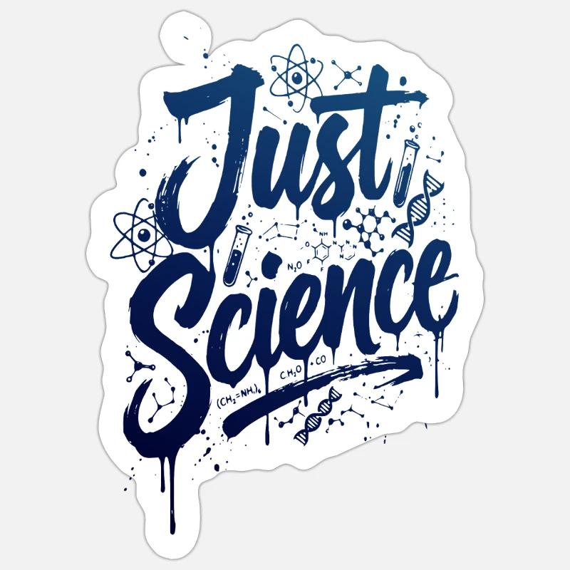 Just Science Blue Splash - Sticker size S (10 x 10 cm) - white matte