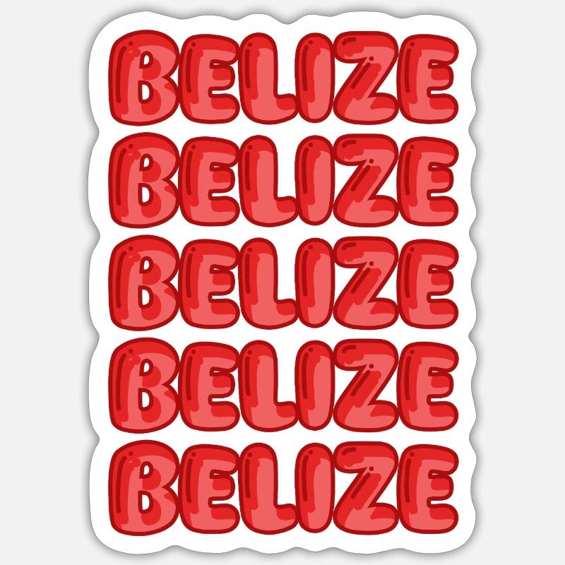 Belize - Sticker size S (10 x 10 cm) - white matte