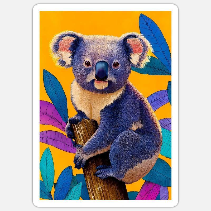 Koala - Sticker size S (10 x 10 cm) - white matte