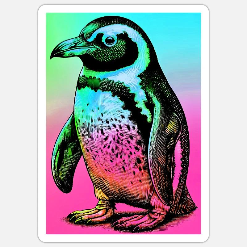 penguin - Sticker size S (10 x 10 cm) - white matte