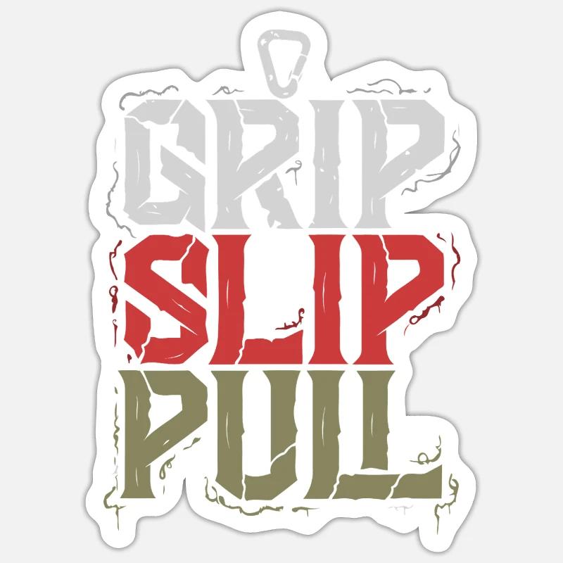 Grip Slip Pull - Sticker taille S (10 x 10 cm) - blanc mat