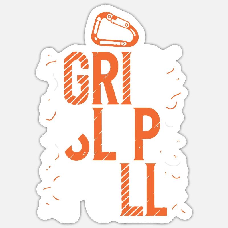 Grip Slip Pull Escalade - Sticker taille S (10 x 10 cm) - blanc mat