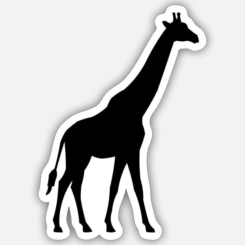 Giraffe - Sticker Größe S (10 x 10 cm) - Mattweiß