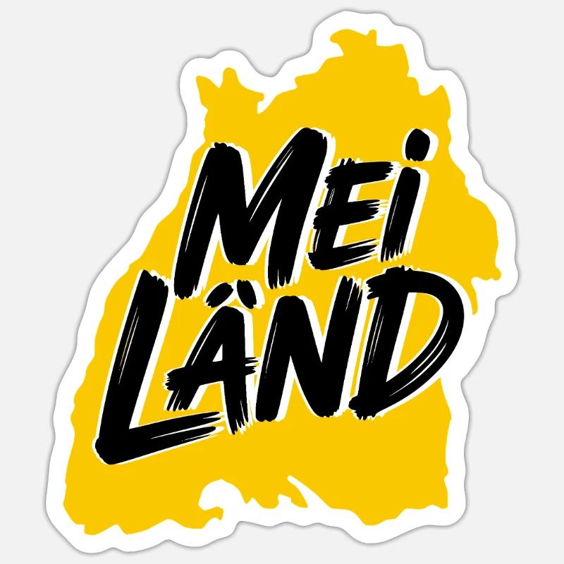 Mei Länd Bade-Wurtemberg - Sticker taille S (10 x 10 cm) - blanc mat