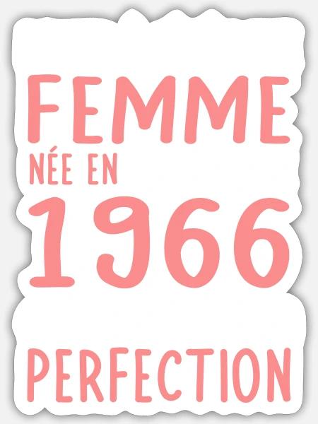 60. Geburtstag – Geboren im November 1966 - Sticker Größe S (10 x 10 cm) - Mattweiß