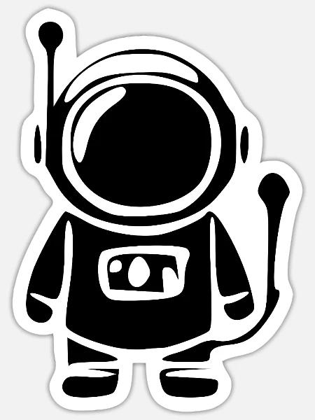 Astronaut im Weltall Geschenk - Sticker Größe S (10 x 10 cm) - Mattweiß