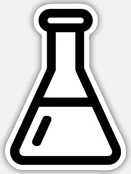 Fläschchen - Sticker Größe S (10 x 10 cm) - Mattweiß