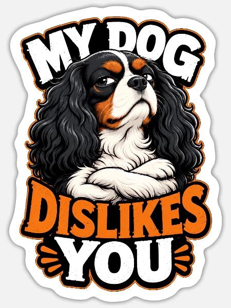 Kavallerier King Charles Spaniel - Sticker Größe S (10 x 10 cm) - Mattweiß
