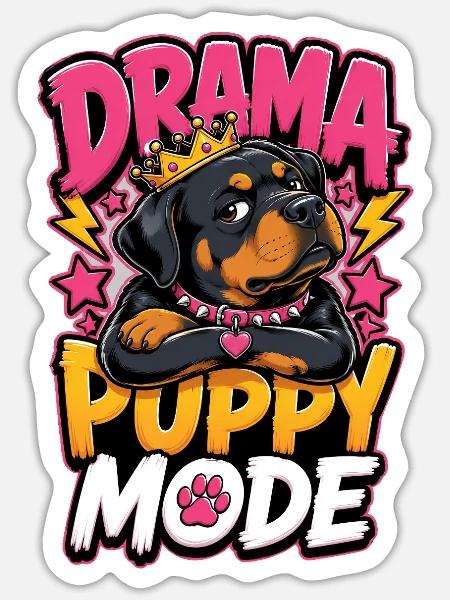 Rottweiler - Sticker Größe S (10 x 10 cm) - Mattweiß
