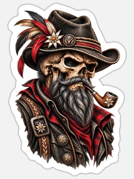Schwarzwald Outlaw - Sticker Größe S (10 x 10 cm) - Mattweiß