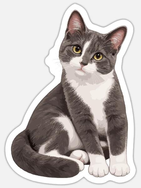 Balu - Sticker Größe S (10 x 10 cm) - Mattweiß