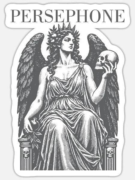 Persephone - Sticker Größe S (10 x 10 cm) - Mattweiß