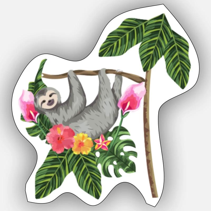 sloth - Sticker size S (10 x 10 cm) - white matte