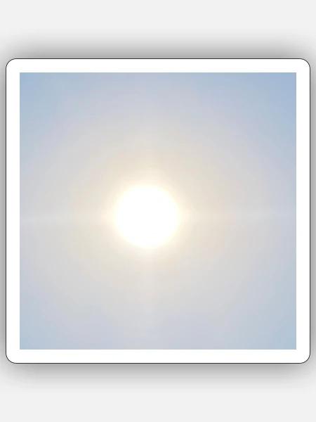 Minimalistische Sommersonne - Sticker Größe S (10 x 10 cm) - Mattweiß