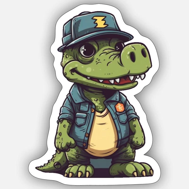 crocodile Sticker size S (10 x 10 cm)