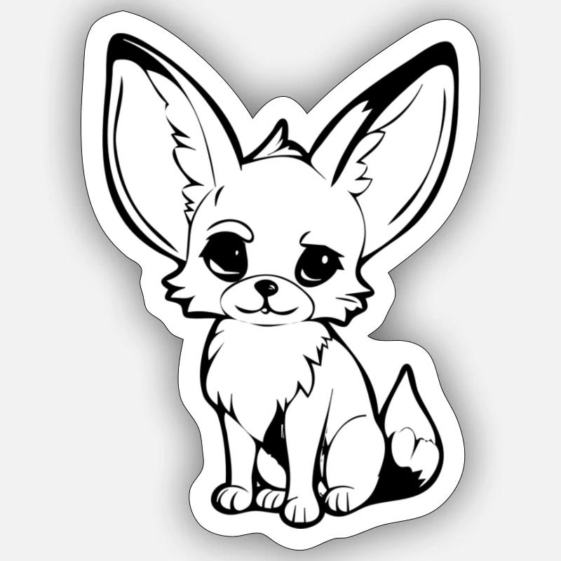 Fennek Sticker Größe S (10 x 10 cm)