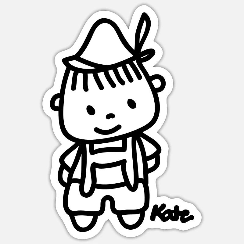 Tyrolean - Sticker size S (10 x 10 cm) - white matte