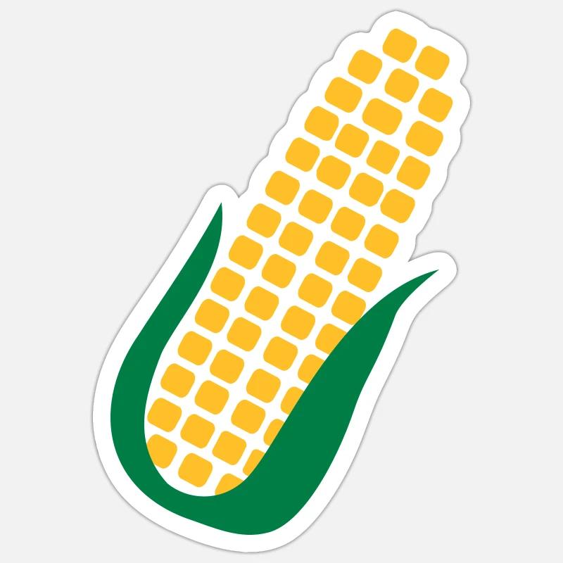 Corn - Sticker size S (10 x 10 cm) - white matte
