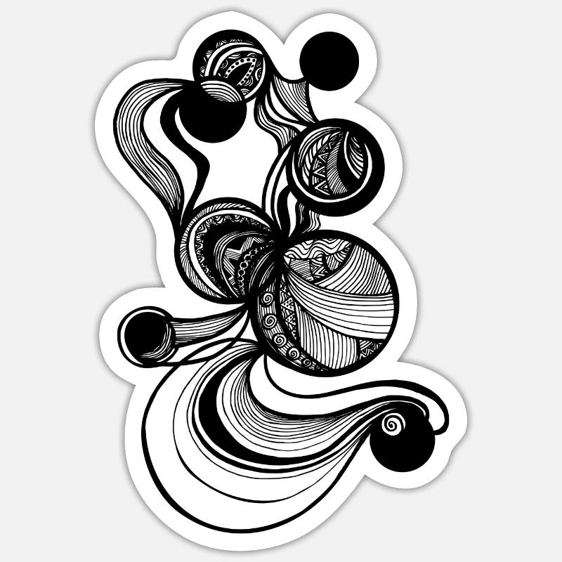 CIRCLES - Sticker taille S (10 x 10 cm) - blanc mat
