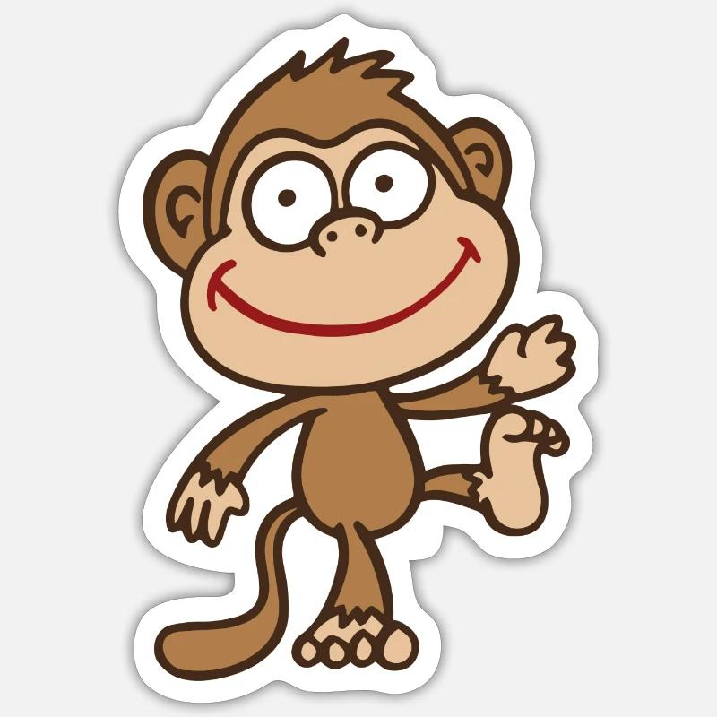monkey Sticker size S (10 x 10 cm)