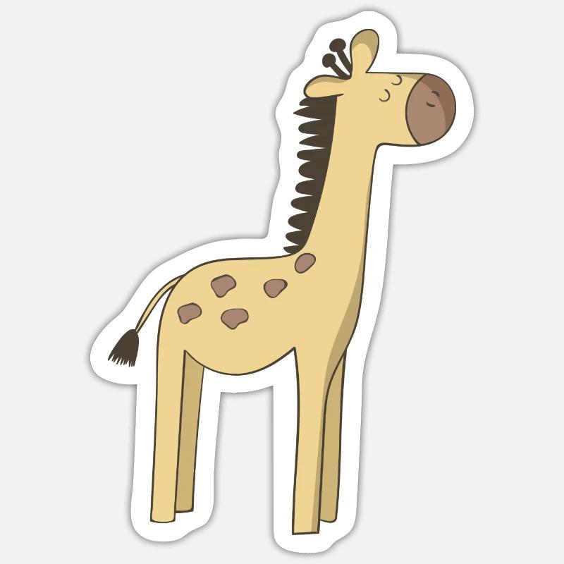 giraffe - Sticker size S (10 x 10 cm) - white matte
