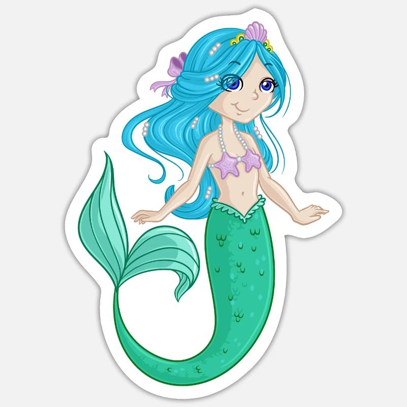 Mermaid Nixe Comic Book Sticker size S (10 x 10 cm)