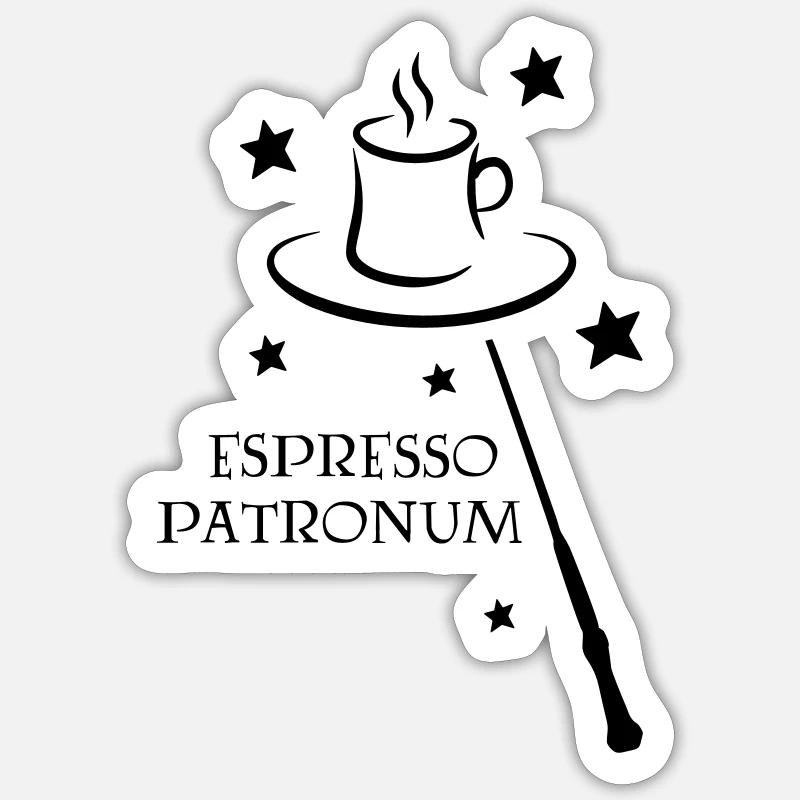 2541614 131015738 Espresso - Sticker Größe S (10 x 10 cm) - Mattweiß