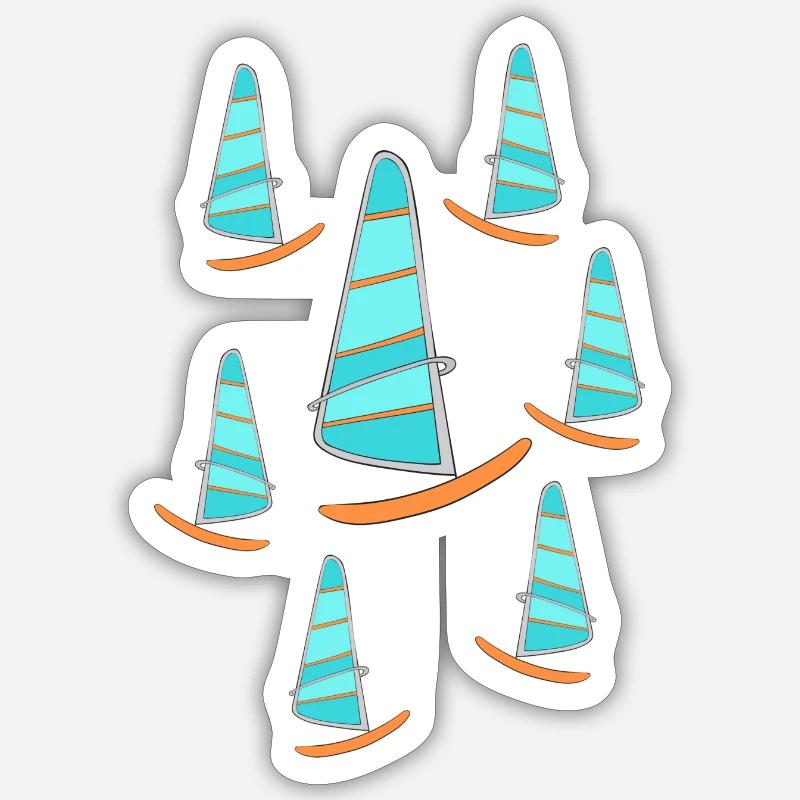 Windsurfing - Sticker size S (10 x 10 cm) - white matte
