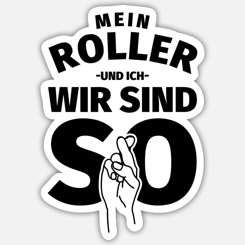 Rollerfahrer Geschenk Sticker Größe S (10 x 10 cm)