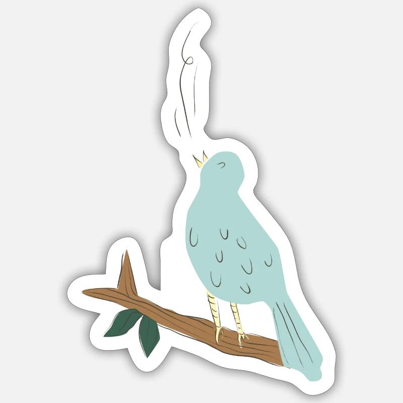 baum tree baumstamm wald forest woods45 - Sticker Größe S (10 x 10 cm) - Mattweiß
