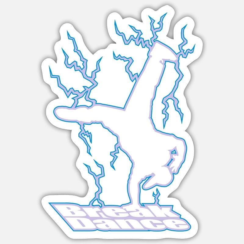 Electric breakdance - Sticker size S (10 x 10 cm) - white matte