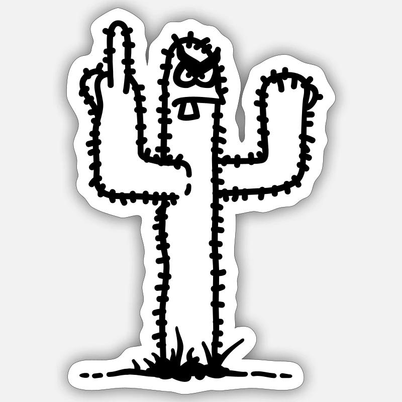 cactus - Sticker size S (10 x 10 cm) - white matte