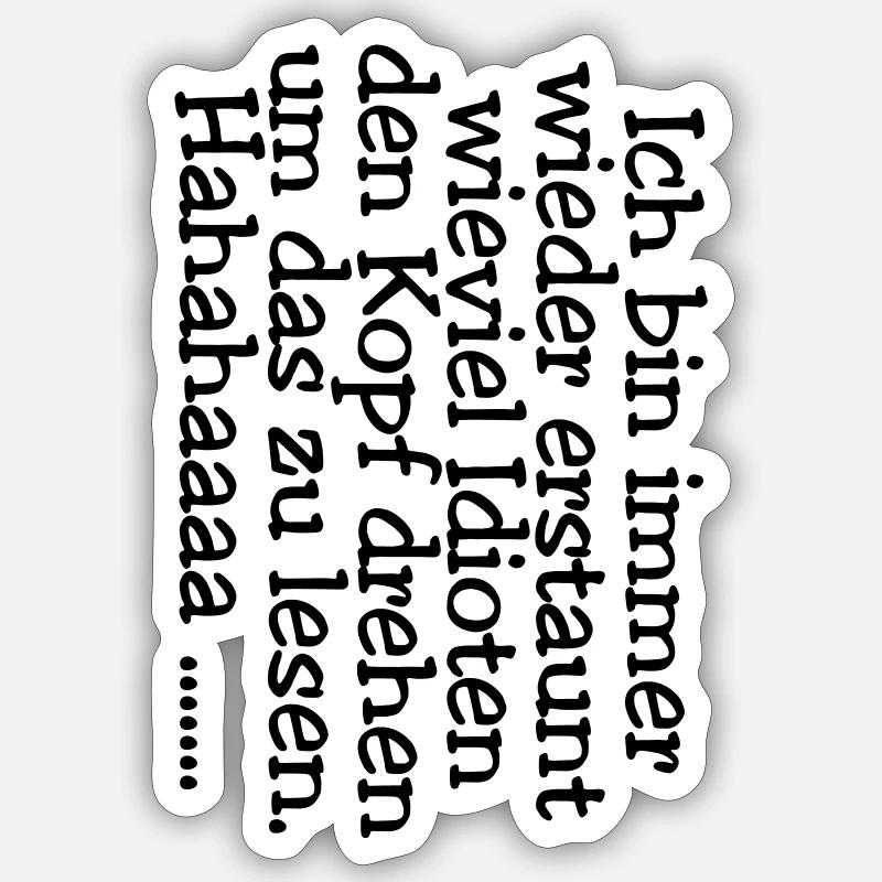 Head spin - idiots Sticker size S (10 x 10 cm)