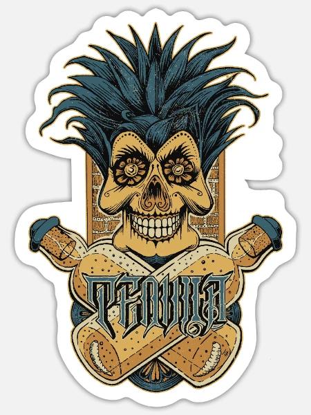 Tequila - Sticker Größe S (10 x 10 cm) - Mattweiß