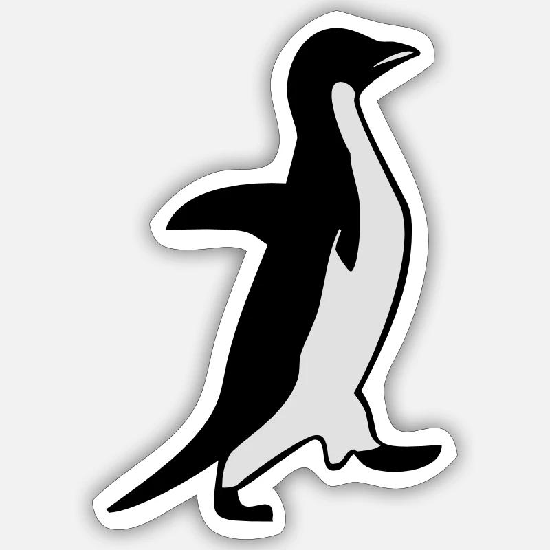 pinguin - Sticker Größe S (10 x 10 cm) - Mattweiß