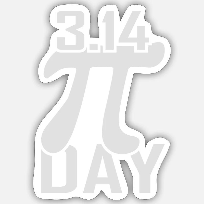 Pi Math Pi Day - Sticker size S (10 x 10 cm) - white matte