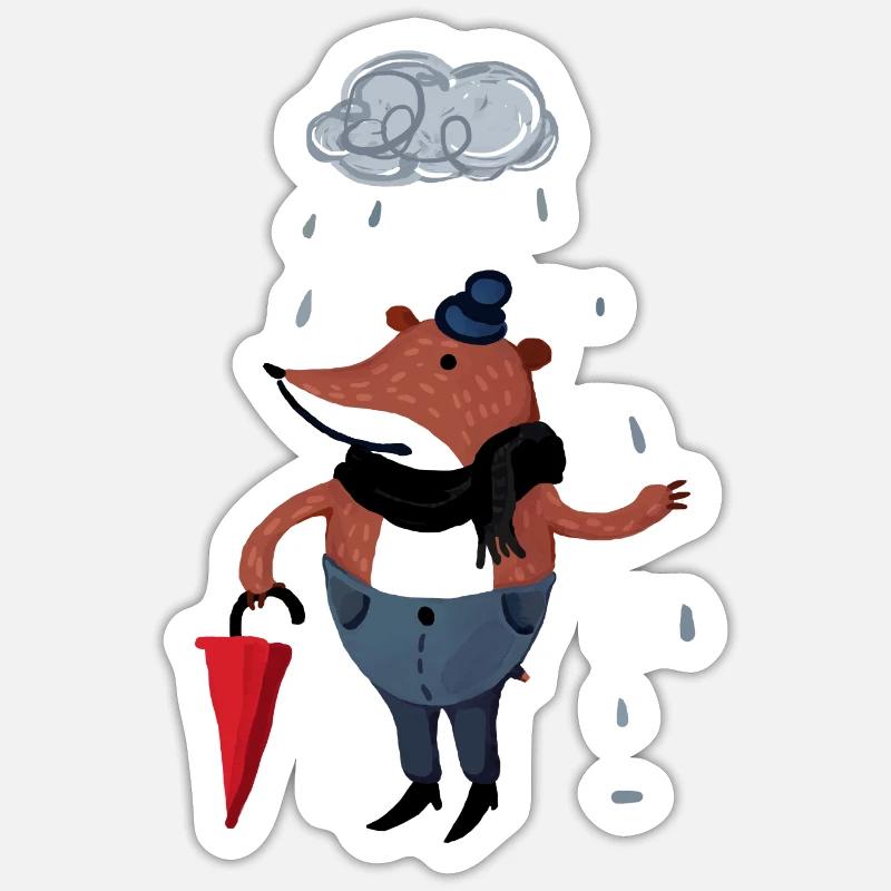 why is it always rain on me - Sticker size S (10 x 10 cm) - white matte