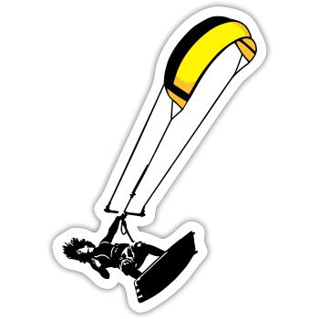 Kitesuf flex - Sticker Größe S (10 x 10 cm) - Mattweiß - Vorne