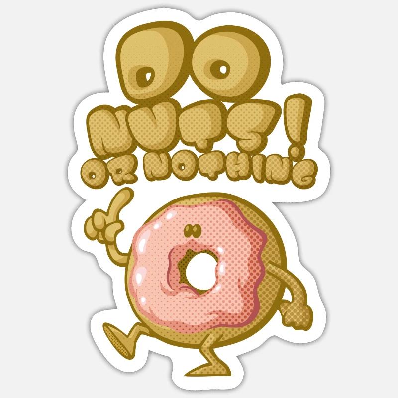 Do nuts - Sticker taille S (10 x 10 cm) - blanc mat