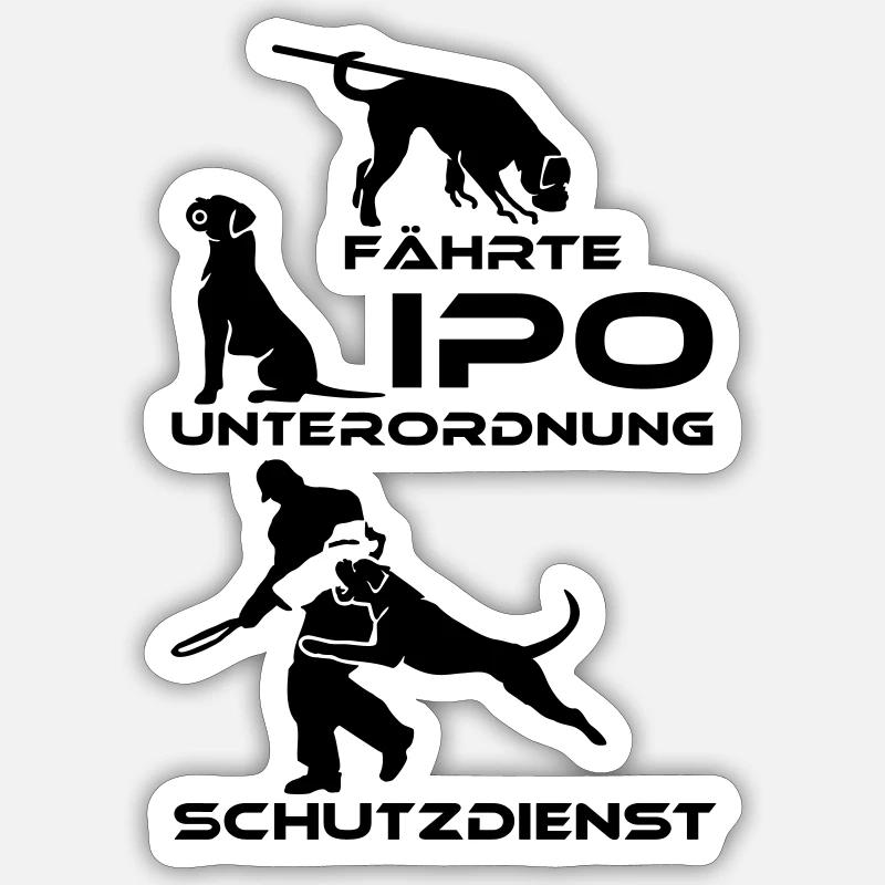 403 Boxer IPO - Sticker taille S (10 x 10 cm) - blanc mat